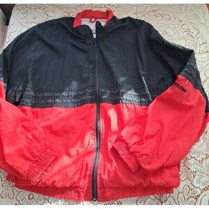 Vtg White Stag Mens Sportswear 80s 90s Windbreaker Nylon Red Black Trailblazers